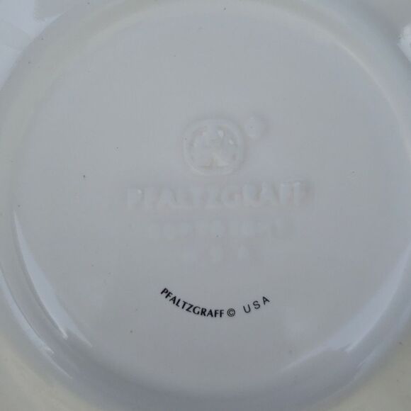 Beautiful Vintage Pfaltzgraff Ceramic Chip / Veggie & Dip Set Grapes Roses - Picture 5 of 9